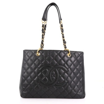 Chanel Grand Shopping Tote Quilted Caviar Black 37708112