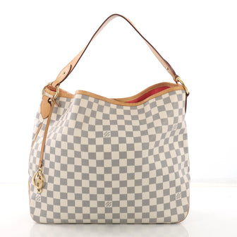 Louis Vuitton Delightful NM Handbag Damier MM White 37708116