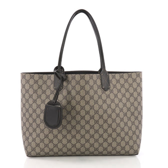 Gucci Reversible Tote GG Print Leather Medium Brown 37708121