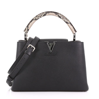 Louis Vuitton Model: Capucines Handbag Leather with Python PM Black 37708/131