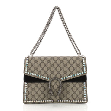 Dionysus Handbag Crystal Embellished GG Coated Canvas Medium