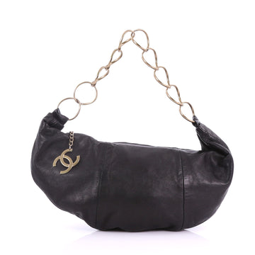 Chanel Chain Link Strap Hobo Lambskin Large Black 3770826