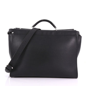 Fendi Selleria Peekaboo Monster Handbag Leather XL Black 3770844