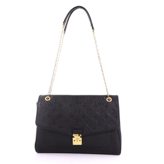 Louis Vuitton Model: Saint Germain Handbag Monogram Empreinte Leather MM Black 37708/78
