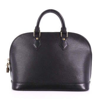 Louis Vuitton Vintage Alma Handbag Epi Leather PM Black 37708/82