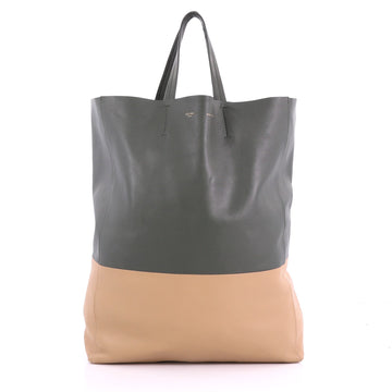 Celine Vertical Bi-Cabas Tote Leather Large Green 3770895