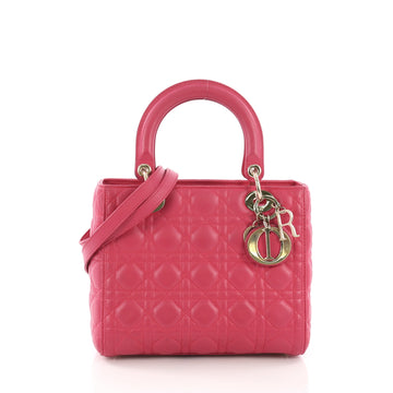 Christian Dior Lady Dior Handbag Cannage Quilt Lambskin 377132