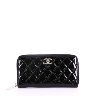 Chanel Brilliant Zip Around Wallet Quilted Patent Long 3771949