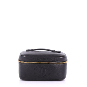 Chanel Vintage Timeless Cosmetic Case Caviar 3771950