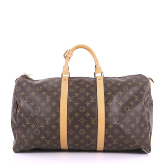 Louis Vuitton Keepall Bag Monogram Canvas 50 Brown 377198