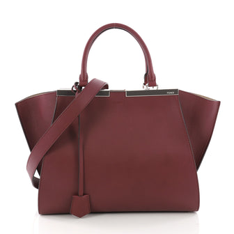 Fendi Petite 3Jours Handbag Leather Purple 377261