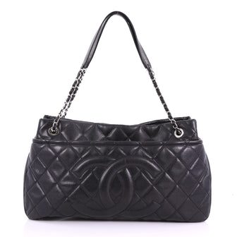 Chanel Timeless CC Soft Tote Quilted Caviar Large Black 377281