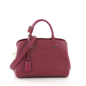 Louis Vuitton Montaigne Handbag Monogram Empreinte Leather BB Purple 377303