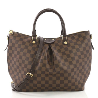 Louis Vuitton Siena Handbag Damier MM - Designer Handbag Brown 377331