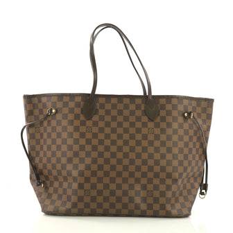 Louis Vuitton Neverfull Tote Damier GM - Designer Handbag Brown 377362