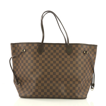 Louis Vuitton Neverfull Tote Damier GM - Designer Handbag Brown 377362