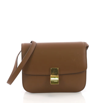 Celine Classic Box Bag Smooth Leather Medium Brown 3773912