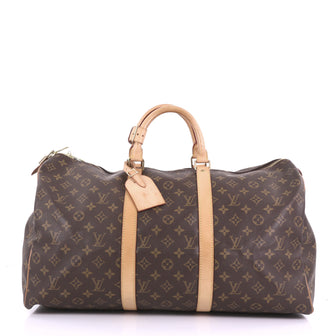 Louis Vuitton Keepall Bag Monogram Canvas 50 Brown 377391