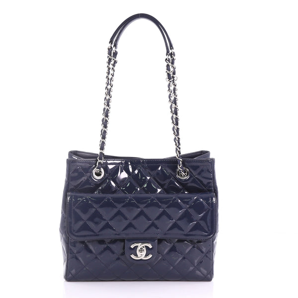 Coco Shine Tote Quilted Patent Small