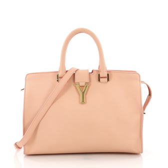 Saint Laurent Classic Y Cabas Leather Small Pink 3774710