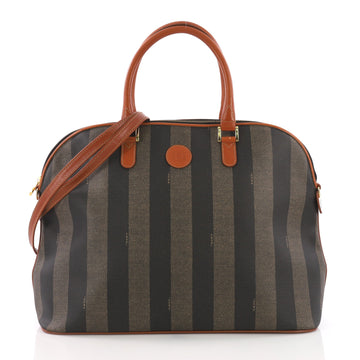 Fendi Vintage Pequin Convertible Dome Satchel Coated 377471