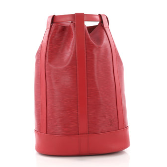 Louis Vuitton Randonnee Handbag Epi Leather GM Red 3774822