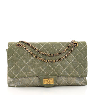 Chanel Reissue 2.55 Handbag Quilted Metallic Fabric 227 3774824