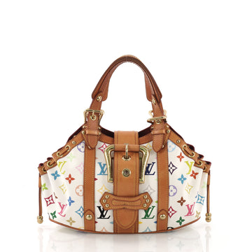 Louis Vuitton Theda Handbag Monogram Multicolor GM White 377562