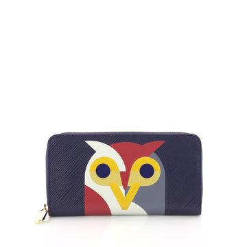 Louis Vuitton Zippy Wallet Bird Motif Epi Leather Purple 3776017