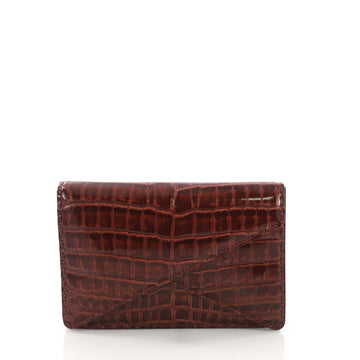 Bottega Veneta Piano Crisscross Clutch Crocodile Small 377641