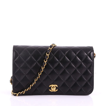 Chanel Vintage Full Flap Bag Quilted Lambskin Medium 377771
