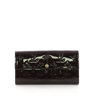 Louis Vuitton Sarah Wallet Monogram Vernis Red 377791