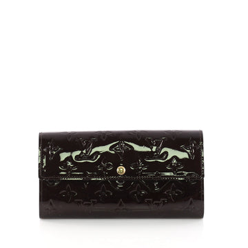 Louis Vuitton Sarah Wallet Monogram Vernis Red 377791