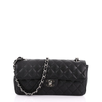Chanel CC Chain Flap Bag Quilted Caviar East West 377811