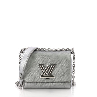 Louis Vuitton Twist Handbag Epi Leather PM Silver 378061