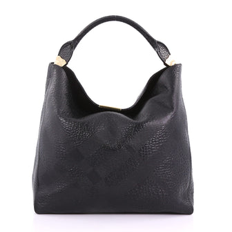 Burberry Lindburn Hobo Check Embossed Leather Medium 378161