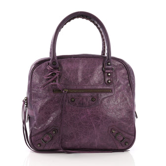 Balenciaga Bowling Classic Studs Handbag Leather Large 3781712