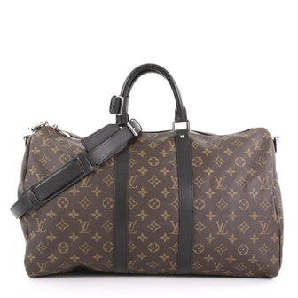 Louis Vuitton Keepall Bandouliere Bag Macassar Monogram Brown 378179