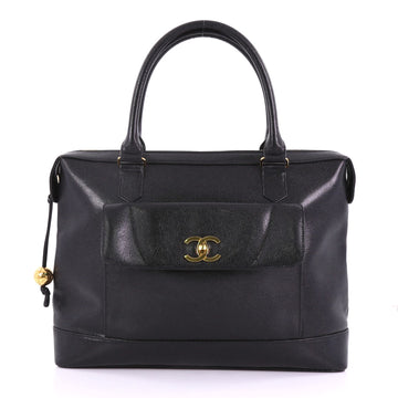 Chanel Vintage CC Front Pocket Briefcase Caviar Black 3782926