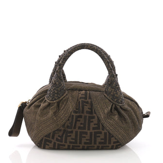 Fendi Spy Bag Zucca Canvas and Leather Baby Brown 378292