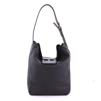 Hermes Virevolte Handbag Swift with Clemence 24 Black 378294