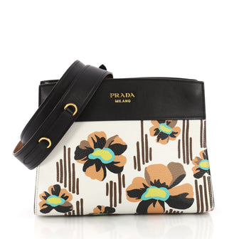 Prada Bibliotheque Shoulder Bag Printed Leather Small 3782960