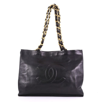 Chanel Model: Vintage CC Chain Tote Lambskin XL Black 37829/67