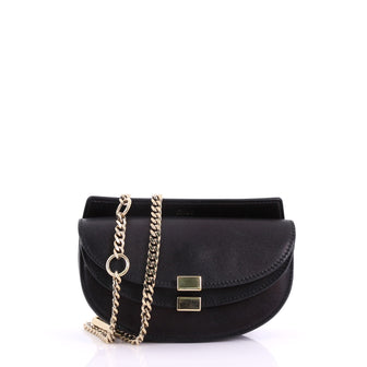 Chloe Georgia Belt Bag Leather Black 378349
