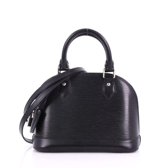 Louis Vuitton Alma Handbag Epi Leather BB Black 378408