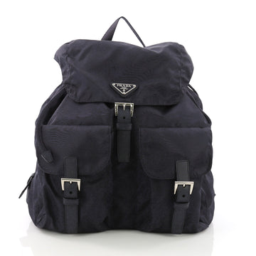 Double Front Pocket Backpack Tessuto Medium
