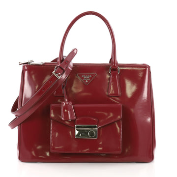 Front Pocket Double Zip Lux Tote Spazzolato Leather Medium