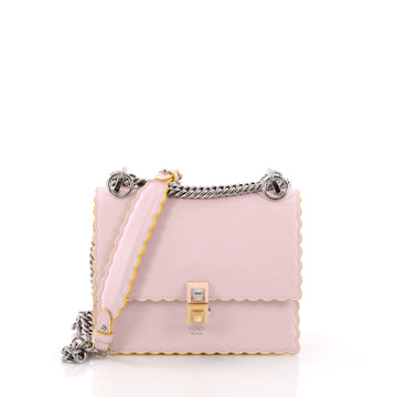 Fendi Kan I Handbag Leather Small Pink 378581