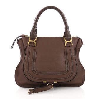 Chloe Marcie Shoulder Bag Leather Medium Brown 3786716