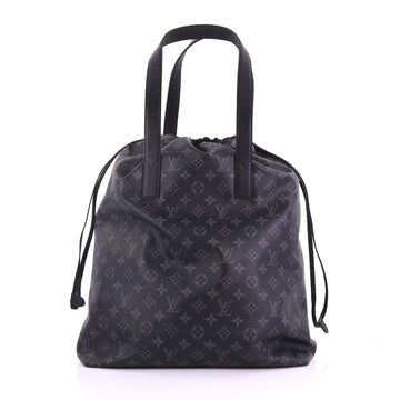Louis Vuitton Cabas Light Drawstring Bag Monogram Eclipse Canvas Black 378671
